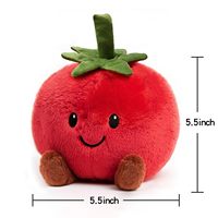 Peluche douce en forme de tomate, jouet câlin pour animaux de compagnie