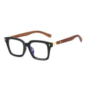Nouvelles <span class=keywords><strong>lunettes</strong></span> presbyopes carrées anti-lumière bleue pour hommes, style japonais et coréen, monture en bois, haut de gamme transfrontalier - Product Image 3