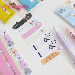 Marque-page créatif pour étudiants, papeterie de classe, motif animal de dessin animé, notes autocollantes, notes de message, notes autocollantes N fois - Product Image 2