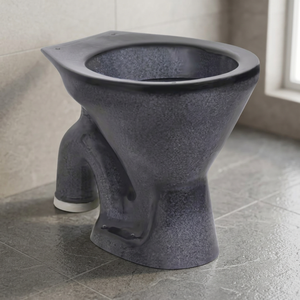 Cuvette de toilettes en porcelaine Vitrosa, design européen, bicolore bleu et blanc rustique, avec siphon en S - Product Image 5