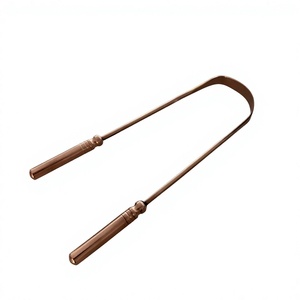 Pure Copper Double-Sided <b>Scraper</b> Tongue Cleaner for Men and Women Supporting Fresh Breath Complete Mouth <b>Cleaning</b> Fashionable - Product Image 1