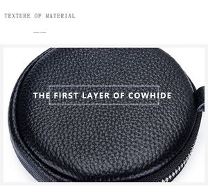 Unisex <b>Mini</b> Leather Zipper Coin Purse <b>Pouch</b> Portable & Durable Card Holder Travel Storage Bag - Product Image 3