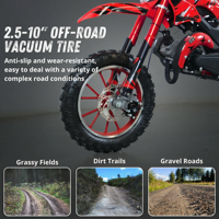 Motor Trail Mini 49cc 2 Tak untuk Anak, Berbahan Bakar Bensin, Starter Tarik, Berpendingin Udara, Kecepatan 25MPH