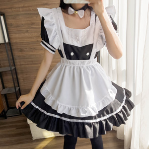 Maid Outfit Cosplay Costume Black And White Dress With Bunny Ears For Anime Performance Spring 2025 - Product Image 2