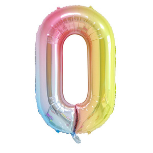 40 pouces Gonflables Papier D'aluminium Ballons Nombre 0 - 9 De Mariage Cadeau D'anniversaire Partie Déco Gradient Couleur Partie Bar Afficher Balon - Product Image 1