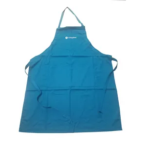 2021定制标志围裙带活动背带斜纹涤棉烹饪围裙