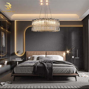 Lámpara de Cristal Circular Grande de Lujo Francesa, Lámpara de Cristal Redonda Italiana para Sala de Estar, Dormitorio o Villa - Product Image 2