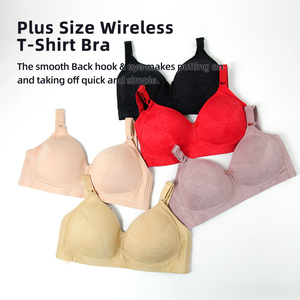 <span class=keywords><strong>Reggiseno</strong></span> Senza <span class=keywords><strong>Ferretto</strong></span> Taglia Grande per Donna, Stampa Liscia in Nylon, <span class=keywords><strong>Coppa</strong></span> 5/8, Comodo per Uso Quotidiano, Produzione ODM Personalizzata all'Ingrosso - Product Image 2