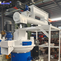 Machine à granulés de biomasse 1,3 t/h avec pompe - Ligne de production complète haute productivité (granulés de 4 à 12 mm compatibles avec le broyeur/séchoir/refroidisseur)
