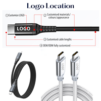 Câbles USB-C vers Type-C de charge rapide PD originaux de 3,3 pieds et 6,6 pieds, en nylon durable, 1 m et 2 m, cordon de charge super rapide