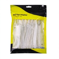 Outil de présentation et d'entraînement pour faux ongles, carte de couleurs, anneau à boucle transparent blanc, outil de manucure et nail art NAF018