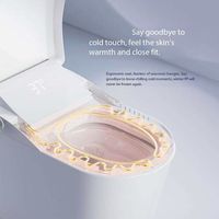 WC intelligent monobloc à double chasse automatique, à capteur, avec siphon en S, en céramique et ABS, à poser au sol