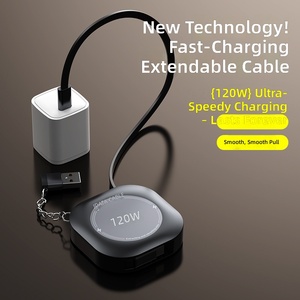 Nuevo Modelo 2026, Cable <span class=keywords><strong>de</strong></span> Datos <span class=keywords><strong>de</strong></span> 100W, A+C a C, Cable <span class=keywords><strong>de</strong></span> Carga Rápida con Cable Retráctil para Teléfonos Android - Product Image 4