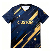 Maillot d'e-sport personnalisé à faible MOQ, imprimé sur toute la surface, séchage rapide, vêtements d'e-sport, t-shirt de jeu pour hommes, haute qualité