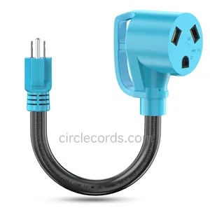 Circlecord 30 amp đến 110 volt 30A đến 15A NEMA 5-15p Nam để TT-30R Nữ Điện Dogbone RV Cáp Adapter dây
