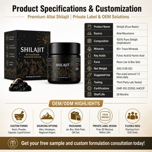 Resina de Shilajit Pura al por Mayor, Minerales Traza, Ácido Fúlvico y Húmico, Suplemento de Energía y Resistencia de las Montañas <span class=keywords><strong>Altai</strong></span>, Marca Privada OEM - Product Image 6