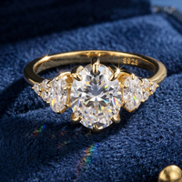 Bague en argent 925 avec diamant Moissanite personnalisée pour les 16 ans. L'usine de bijoux fournit des photos et des échantillons
