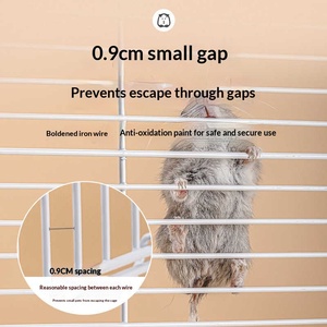 <span class=keywords><strong>Cage</strong></span> Spéciale pour <span class=keywords><strong>Hamster</strong></span> Personnalisée 47, Fondation Anti-Morsure, Barres Épaissies, Ours Doré, <span class=keywords><strong>Cage</strong></span> de Luxe Super Large - Product Image 2