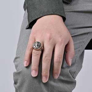 Prayer Hands <b>Ring</b> Titanium Steel 18K Gold Plated Men's Fashion Jewelry Gift - Product Image 3