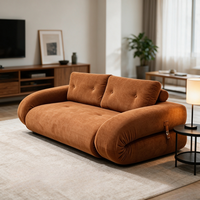Ensemble de canapés modulaires modernes en velours côtelé avec ottoman pour salon, chambre, hôtel, appartement, mobilier de salon minimaliste