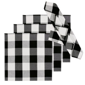 Khăn Ăn Sọc Trắng Đen OWENIE Khăn Ăn Tối Và Khăn Trải Bàn - Product Image 1