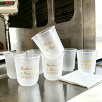 Verre à cocktail rose givré à long pied, fabriqué à la main en France, 500 ml, pour décoration de mariage, gobelet, verre à martini, verre à vin, monogramme, brindis