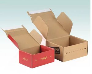 Cajas de Cartón Corrugado de Papel Kraft para Embalaje de Ropa y Calzado OEM, Cajas de Regalo Plegables Impresas Personalizadas para Envío por Correo - Product Image 2
