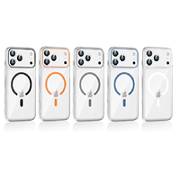 Coques de téléphone transparentes magnétiques anti-chute pour iPhone 15 16 17 Pro Max en gros