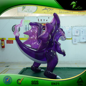 Glänzendes aufblasbares fliegendes lila Drachen-Kostümspielzeug, durchsichtige aufblasbare <span class=keywords><strong>Sex</strong></span>-Tier-SPH-Puppen aus PVC - Product Image 5