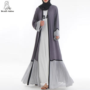 Cárdigan holgado de gasa de longitud completa para <span class=keywords><strong>mujer</strong></span>, vestido de retazos, <span class=keywords><strong>traje</strong></span> nacional árabe de Dubái, ropa <span class=keywords><strong>tradicional</strong></span> islámica musulmana - Product Image 6