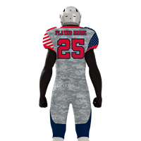 Uniformes de football américain personnalisés, respirants, en jersey spandex/polyester, ensemble pantalon, manches courtes, transfert thermique, nom de l'équipe, numéro