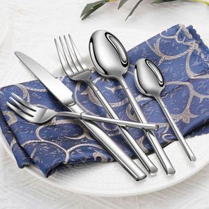 18/10 Stainless Steel Cutlery Set Custom Silver Gold <b>Black</b> <b>Rose</b> Gold Knife Fork Spoon Silverware Hotel Restaurant Flatware Set - Product Image 6