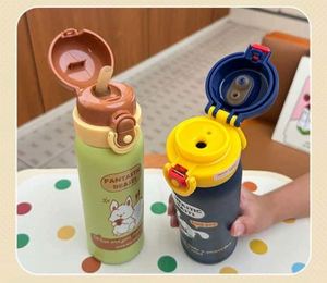 Stainless Steel Insulated Water Bottle Pop-Up Lid Portable <b>Thermal</b> Bottle Large Capacity Food Grade Travel <b>Mug</b> - Product Image 3