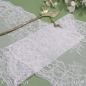 Dentelle fantaisie à motifs, 19 cm <span class=keywords><strong>de</strong></span> large, rose clair et blanc, dentelle extensible, <span class=keywords><strong>lot</strong></span> <span class=keywords><strong>de</strong></span> stock d'usine, dentelle en nylon et élasthanne pour <span class=keywords><strong>soutien</strong></span>-<span class=keywords><strong>gorge</strong></span> et sous-vêtements pour femmes - Product Image 6