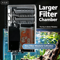Filtre de réservoir submersible silencieux avec skimmer pour eau douce, séparation sec/humide, 6W 500L/h, 8W 800L/h - Grande Vente