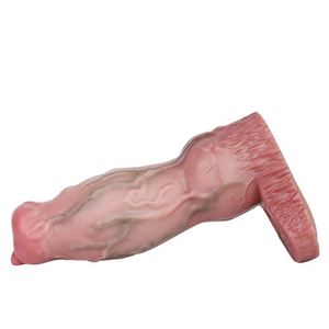 FAAK Funda realista de piel sintética con diseño de nudo canino para masturbador masculino, alargador de pene, funda de fantasía para pene, para coqueteo masculino, tienda sexual - Product Image 1