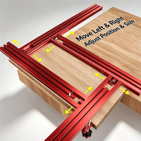 Support de rail de guidage auxiliaire multifonctionnel réglable pour la menuiserie, outil de fraisage, de rainurage et de gravure pour le travail du bois
