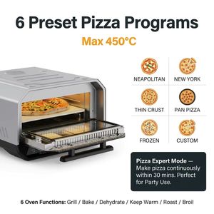 Horno de <span class=keywords><strong>Pizza</strong></span> HY-602 de 13 Pulgadas y 1800W, Estilo <span class=keywords><strong>Chicago</strong></span>, Eléctrico, con Doble Ventana y Función de Ahumado, CE ETL OEM/ODM - Product Image 3