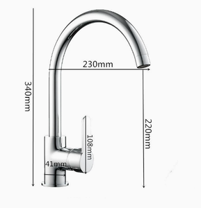 Luxury Gold Kitchen Faucet Hot and Cold Water Mixer <b>Tap</b> Deck Mounted Sink Faucet - Product Image 6