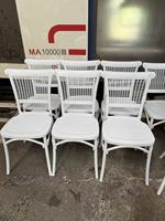 Chaise en plastique X à dossier croisé incassable, empilable, pour événements, restaurants, mariages, bistrot, vintage, intérieur/extérieur, salle à manger