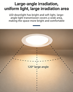 Moderne Lampade LED da Incasso in Plastica e Alluminio con Grado di Protezione IP20 e Interruttore Touch On/Off per Casa e Ufficio - Product Image 3