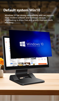 Système de point de vente tout-en-un pour restaurant, kiosque de commande ultra-fin 15,6 pouces, compatible Win10/11/Linux/Android, caisse enregistreuse POS