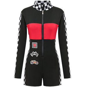 Disfraz de personaje de <span class=keywords><strong>película</strong></span> de TV para <span class=keywords><strong>Conductor</strong></span> de coche de carreras para mujer, mono, pantalones, pantalones cortos, vestidos, Tops, trajes para fiesta, Navidad, Carnaval - Product Image 2