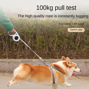 Leichte Einknopf-Bremse Einziehbares Traktion sseil Gepolsterte Haustier leine Solid für kleine mittelgroße Hunde Automatische Hunde kette - Product Image 2
