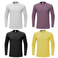T-shirt de compression à manches longues pour homme imprimé sur mesure - Spandex/Polyester Séchage rapide Anti-boulochage pour la musculation