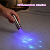 Detector de Luz Negra Profesional de 365nm para Verificación de Dinero Falso, Documentos de Identidad y Moneda, M5-10W, Recargable por USB, IP55