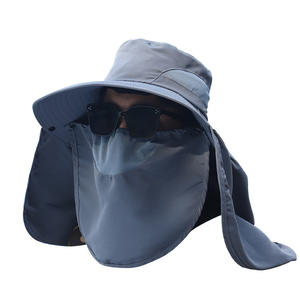 Chapeau de pêcheur d'été pour hommes, avec protection du visage et du cou, respirant, protection solaire pour la randonnée, la pêche, le cyclisme - Product Image 5