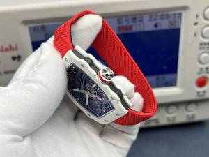 Men's High-End Luxury RM67-02 Red and White Ceramic Ultra-Thin Automatic Winding Ultra-Light Business <b>Mechanical</b> <b>Watch</b> - Product Image 5