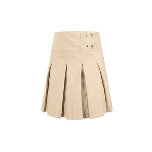 Oem/Odm Chinese School Meisje Uniform Kaki Geplooid Ontwerp Meisje Mini Rok School Rokken Voor Kinderen Kinderen - Product Image 1