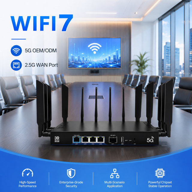 High Performance WiFi 7 Router OEM ODM Enterprise Wireless Router for Business Network Solution